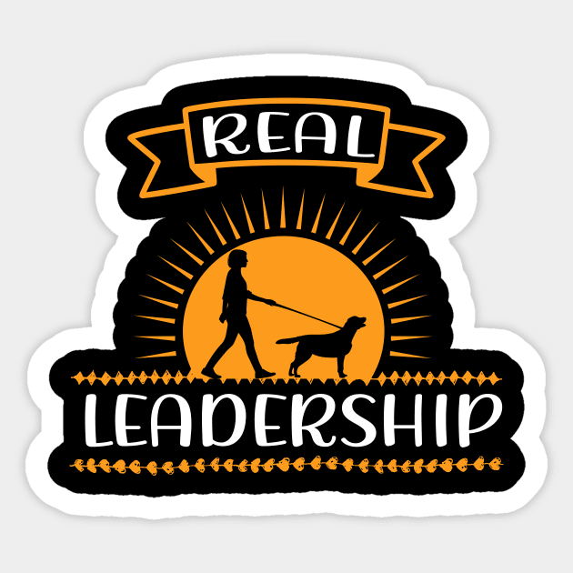 Dog Walking woman - real leadership Dogs Sticker by Lomitasu